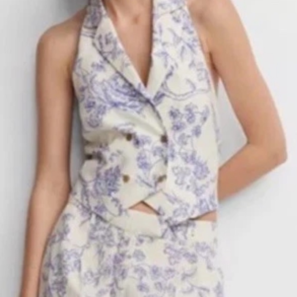 Jason Wu Linen Blend Halter Style Top Size 6 - image 1